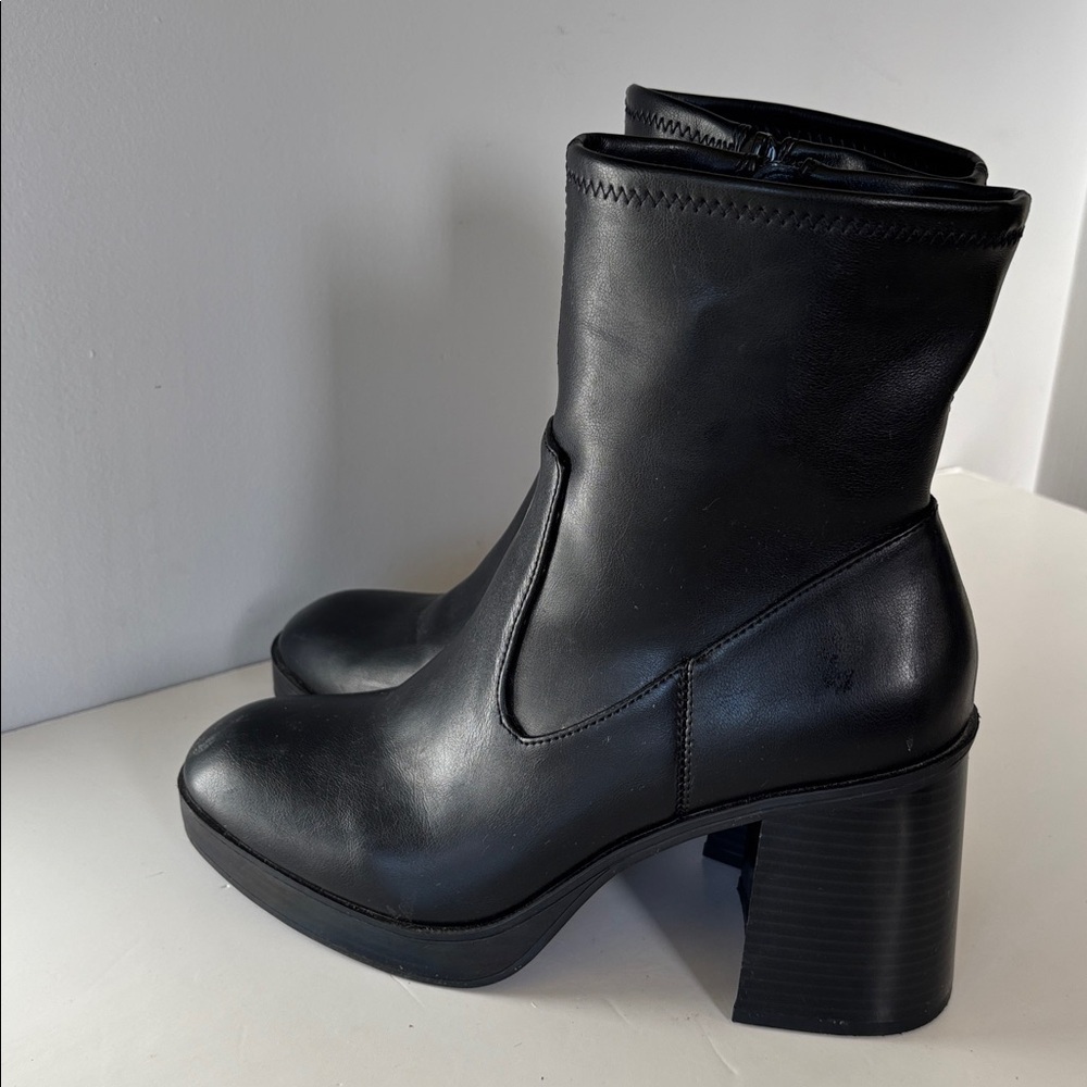 Mix No. 6 Women’s Black Heeled Boots Size 8.5 Vegan Leather - Picture 5 of 13